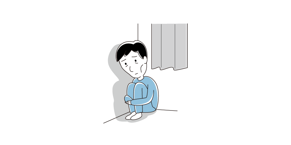 1日中ぼーっとしている男性